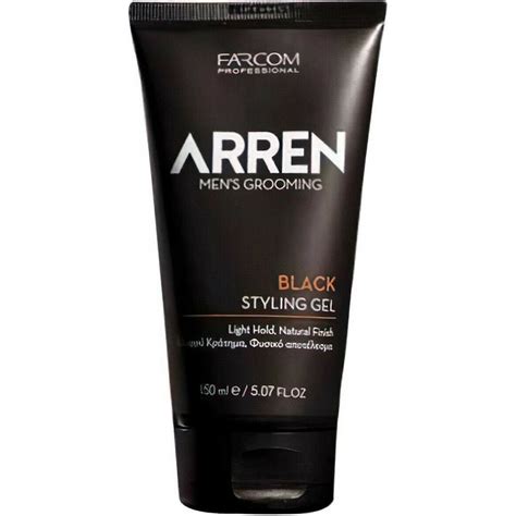 Farcom Arren Black Styling Gel Μαλλιών με Χρώμα για Γκρίζα Μαλλιά 150ml ...