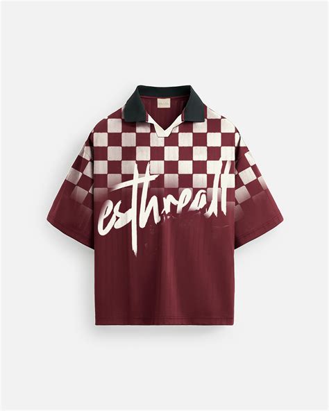 Retro Polo T-shirt | Burgundy – Esthreall | The Parloir