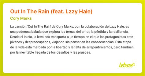 Significado de la canción Out In The Rain (feat. Lzzy Hale) (Cory Marks ...