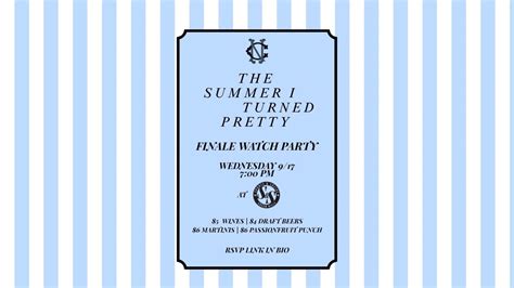 The Summer I Turned Pretty - Finale Watch Party, 2126 Abbott Martin Rd ...