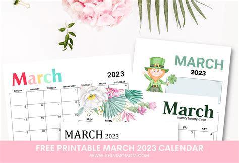 March Printable Calendar -Engage Students with Science Printables