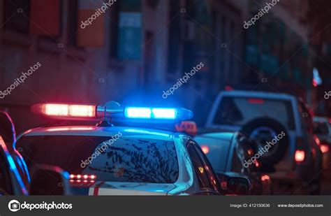 Police Car Lights Flashing