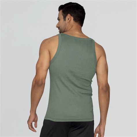 Pace Super Combed Cotton Vest Olive Green – XYXX Apparels