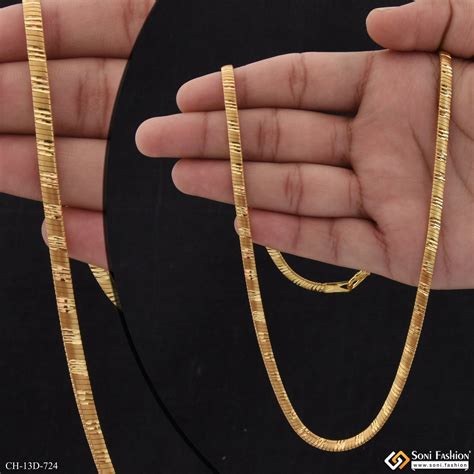 Exceptional Design Gold Plated Snake Chain for Men - Style D724 – Soni ...