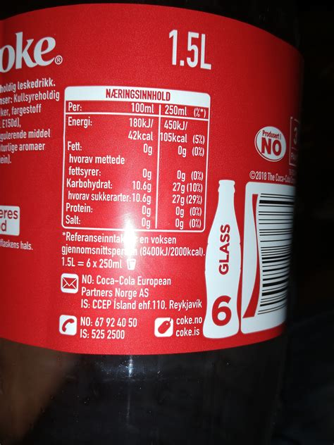 44 coke can nutrition facts label