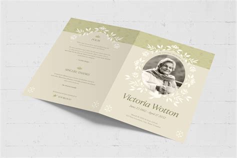 Elegant Funeral Program Template - BrandPacks