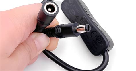 2.1mm DC Barrel Jack Cable with In-line Power Switch | Thingbits ...