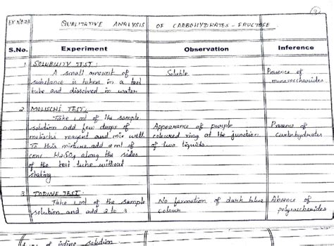 17 EX No 05: Qualitative Analysis of Carbohydrates - Lactose - Studocu