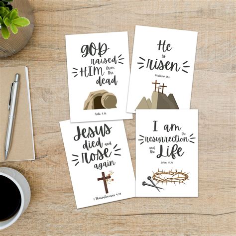 Scripture Easter Cards Printable Easter Cards Christian Easter