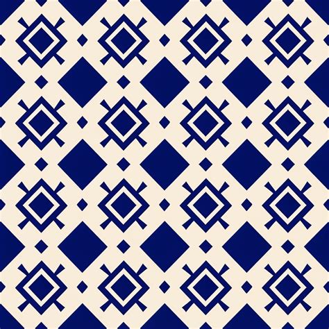 Sky Blue and Navy Tartan Pattern with Diamond Shapes Seamless Pattern ...