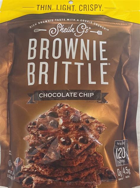 Sheila G's Brownie Brittle Chocolate Chip Cookie Snack Thins 5 oz Bag ...