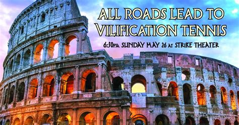 All Roads Lead to Vilification Tennis, Strike Theater, Minneapolis, 26 ...