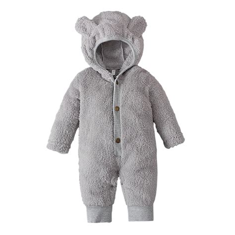 Penkiiy Baby Boy Winter Clothes Newborn Baby Fleece Footie Snowsuit ...