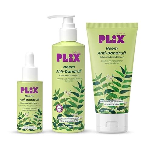 PLIX - THE PLANT FIX Neem Anti-Dandruff Advanced Kit | Shampoo (200ml ...