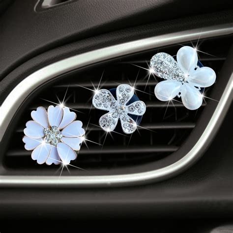 Amazon.com: Daisy Air Vent Clips, 4 Pcs Cute Flower Car Air ...