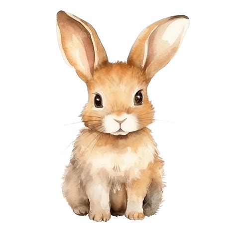 Watercolor Cute Rabbit, Watercolor, Rabbit, Cute PNG Transparent Image ...