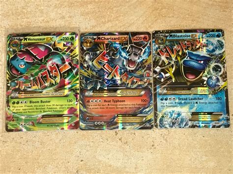 Mega Blastoise Charizard Venusaur Cards