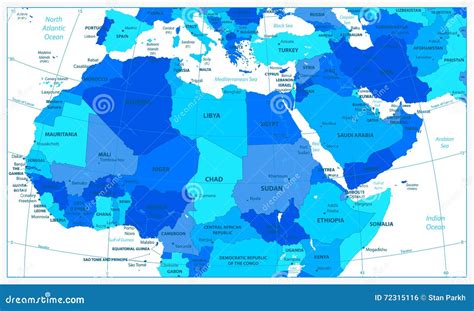 Political Map Of Africa And Middle East