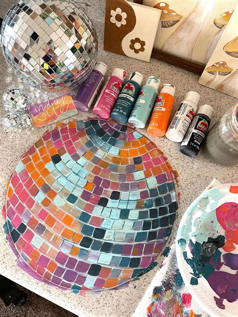 Disco Ball Paint Tutorial - Etsy | Diy art painting, Diy canvas art ...