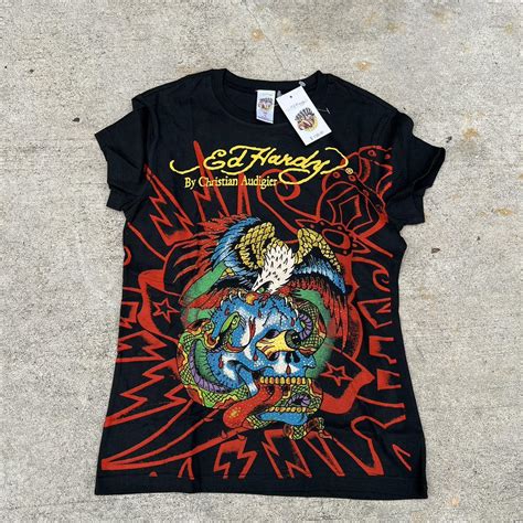 Vintage y2k Ed Hardy shirt Size S Dead... - Depop