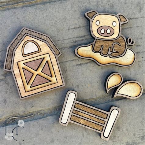 Barnyard Wood Magnet Set – Homestead Customs
