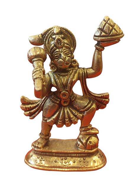 Buy Vinayakmoorti Brass Standing Hanuman Dada Murti for Home Office ...