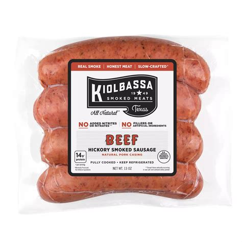 Kiolbassa Beef Hickory Smoked Sausage - Shop Sausage at H-E-B