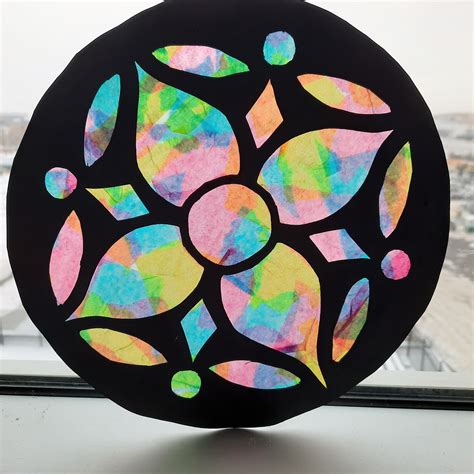 a faithful attempt: Tissue Paper Stained Glass Art Project