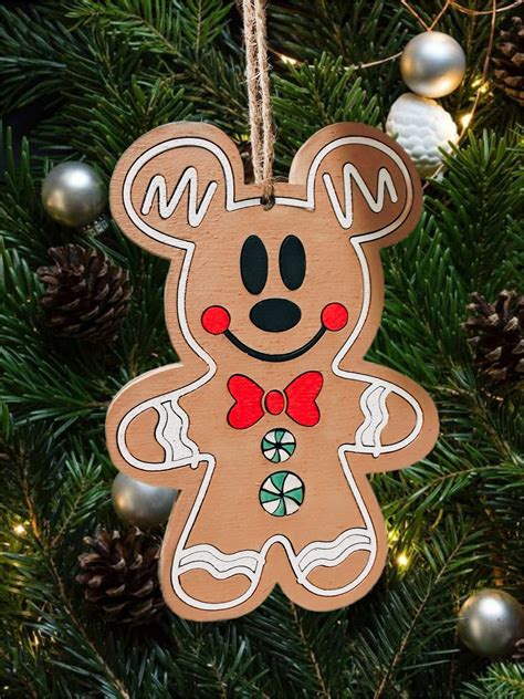 Mickey & Minnie Gingerbread Ornaments Disney Gingerbread Mickey Disney ...