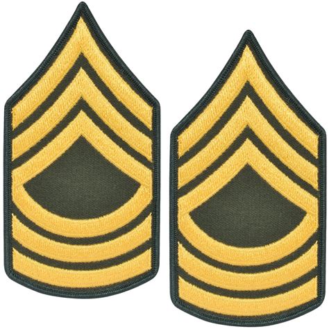 Army Master Sergeant Rank E-8 Army Class A (Gold on Green) Enlisted ...
