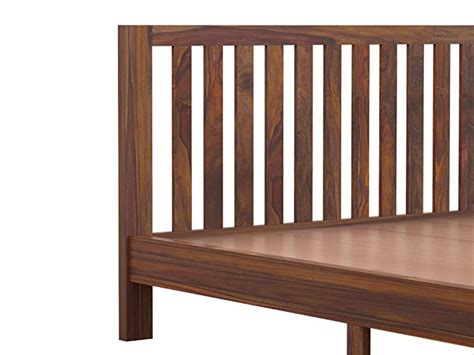 Amazon Brand - Solimo Petra Solid Sheesham Wood Queen Bed (Teak Finish ...