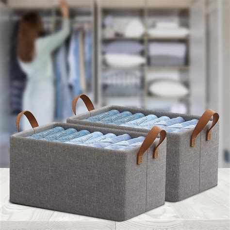 SITTELLA® Pack of 2 Foldable Wardrobe Organizer with Durable Handle ...