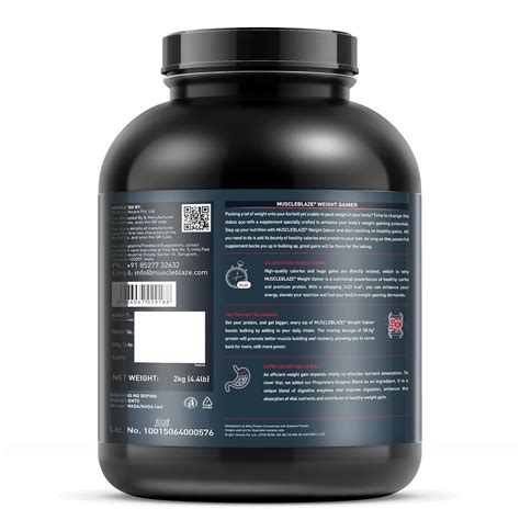 Buy MuscleBlaze Weight Gainer with Added Digezyme - 2 Kg Online | NutriStar