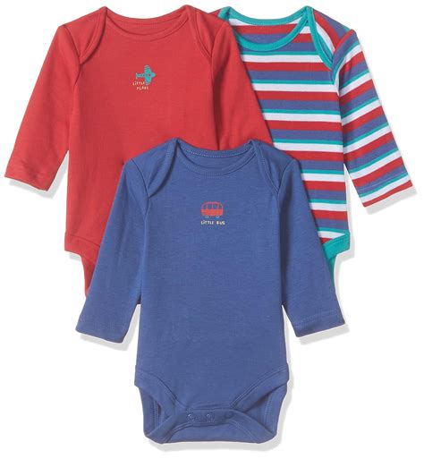 Buy Mothercare Baby Boys' Bodysuit (Pack of 3)(JB406_Brigm_Newborn) at ...
