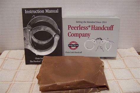 Peerless Handcuff Co. Mdl 500-Satin Nickel Plated Chain Link-Handcuffs ...