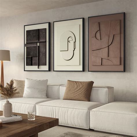 Amazon.com: Large 3D Textured Framed Abstract Wall Art for Living Room ...