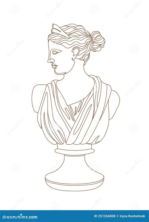 Goddess Diana Vector Illustration Logo | CartoonDealer.com #278764136