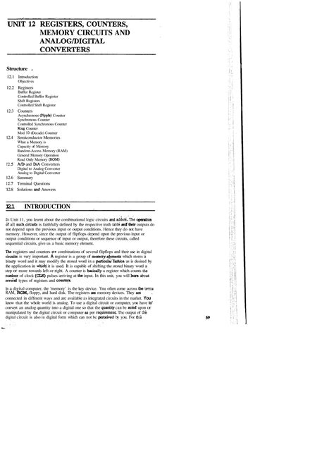 Registers, Counters and Analog/Digital Converters - IT 12 REGISTERS, CO ...