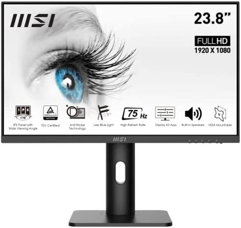 (Refurbished) MSI PRO MP243P 23.8 Inch Full HD Business & Productivity ...
