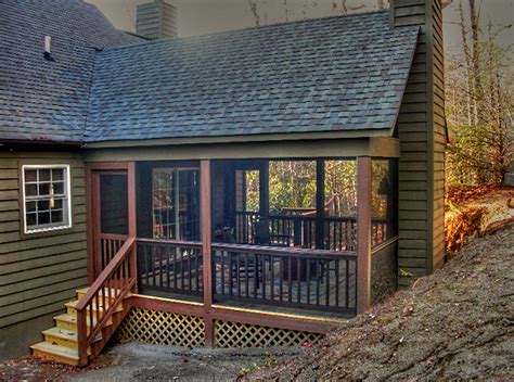 Banks job, screen porch addition with fireplace by Moore Construction ...