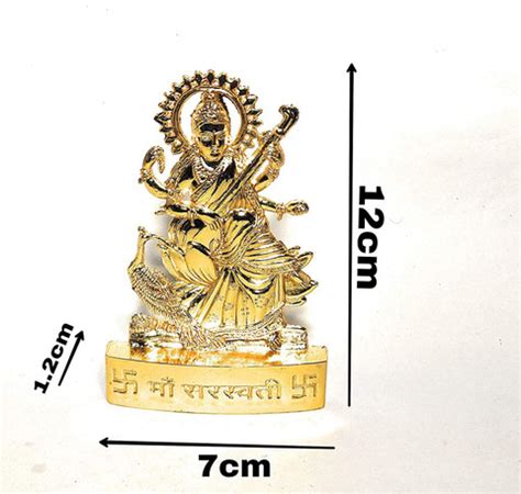DARIDRA BHANJAN Metal Goddess Maa Saraswati Statue Study Devi durga maa ...
