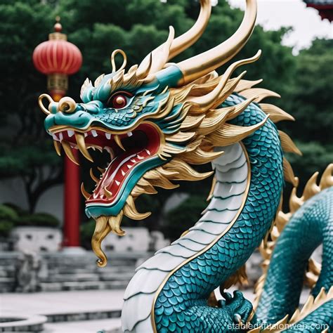 Chinese Dragon Statue Full View | Stable Diffusion Online