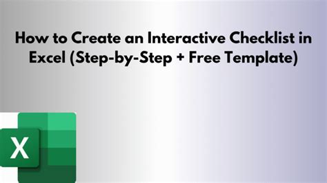 Image result for How To Create A Task Checklist In Excel