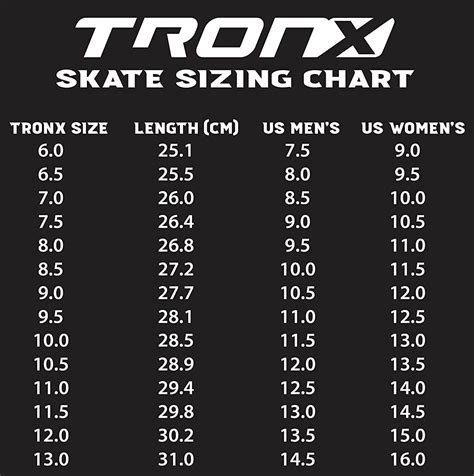 Hockey Skate Sizing Guide