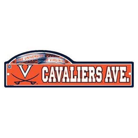 Buy NCAA University of Virginia Street/Zone Sign, 4.5 x 17", Black ...
