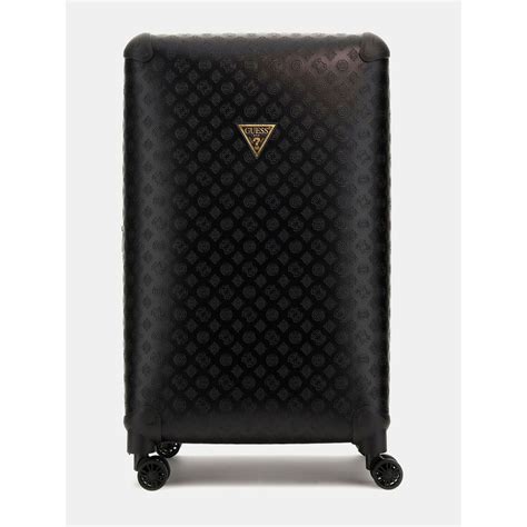 Buy Guess Black Textured Trolley Bag Online