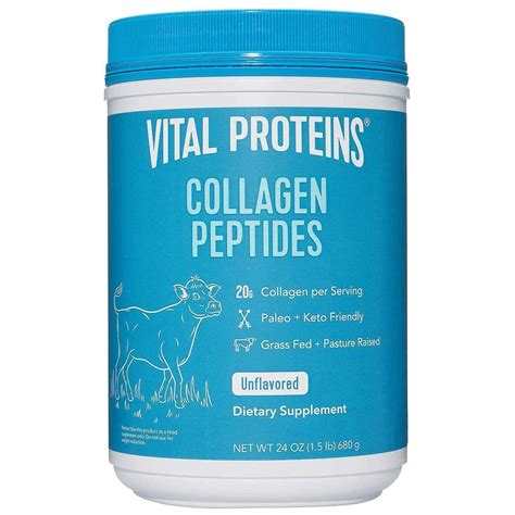 V.ital Proteins Collagen Peptides Unflavored Powder Dietary Supplement ...