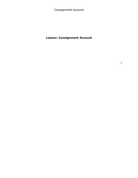 Rezultat imagine pentru Consignment Account Lecture