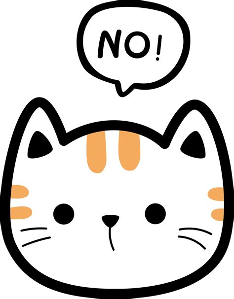 cute cat face flat design cartoon element illustration 24584434 PNG