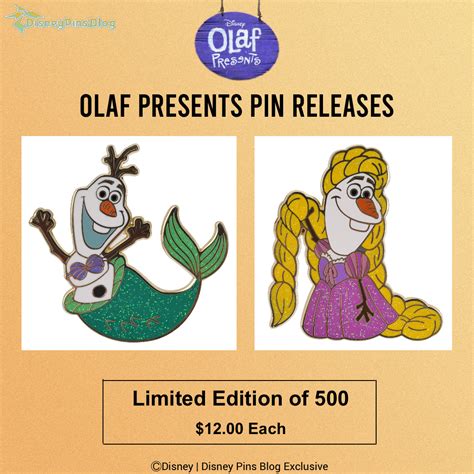 Olaf Presents Ariel & Rapunzel Pins - Disney Pins Blog Exclusive ...